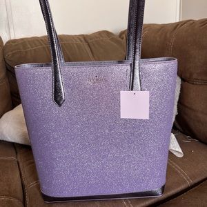 Kate spade tinsel glitter tote